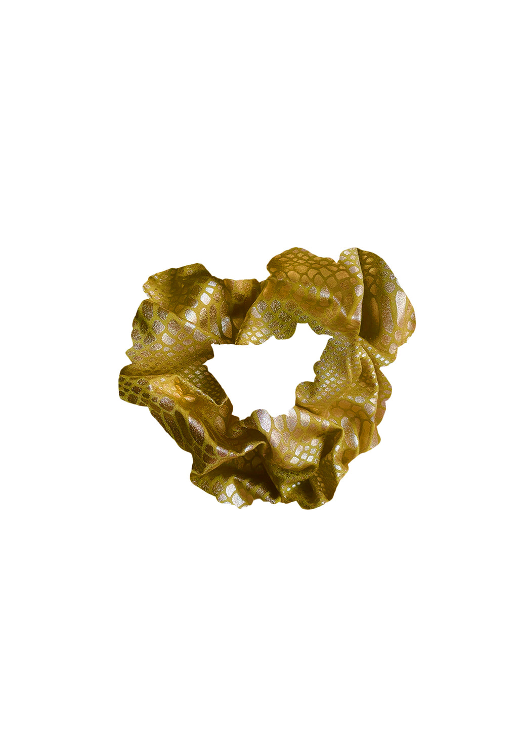 SCRUNCHIE (oversized snake metallic gold)